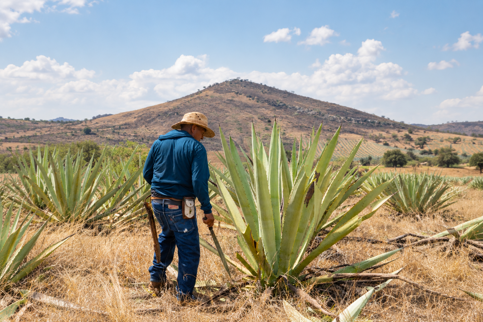 Cosecha y jima del agave para Mezcal SIE7E DESEOS