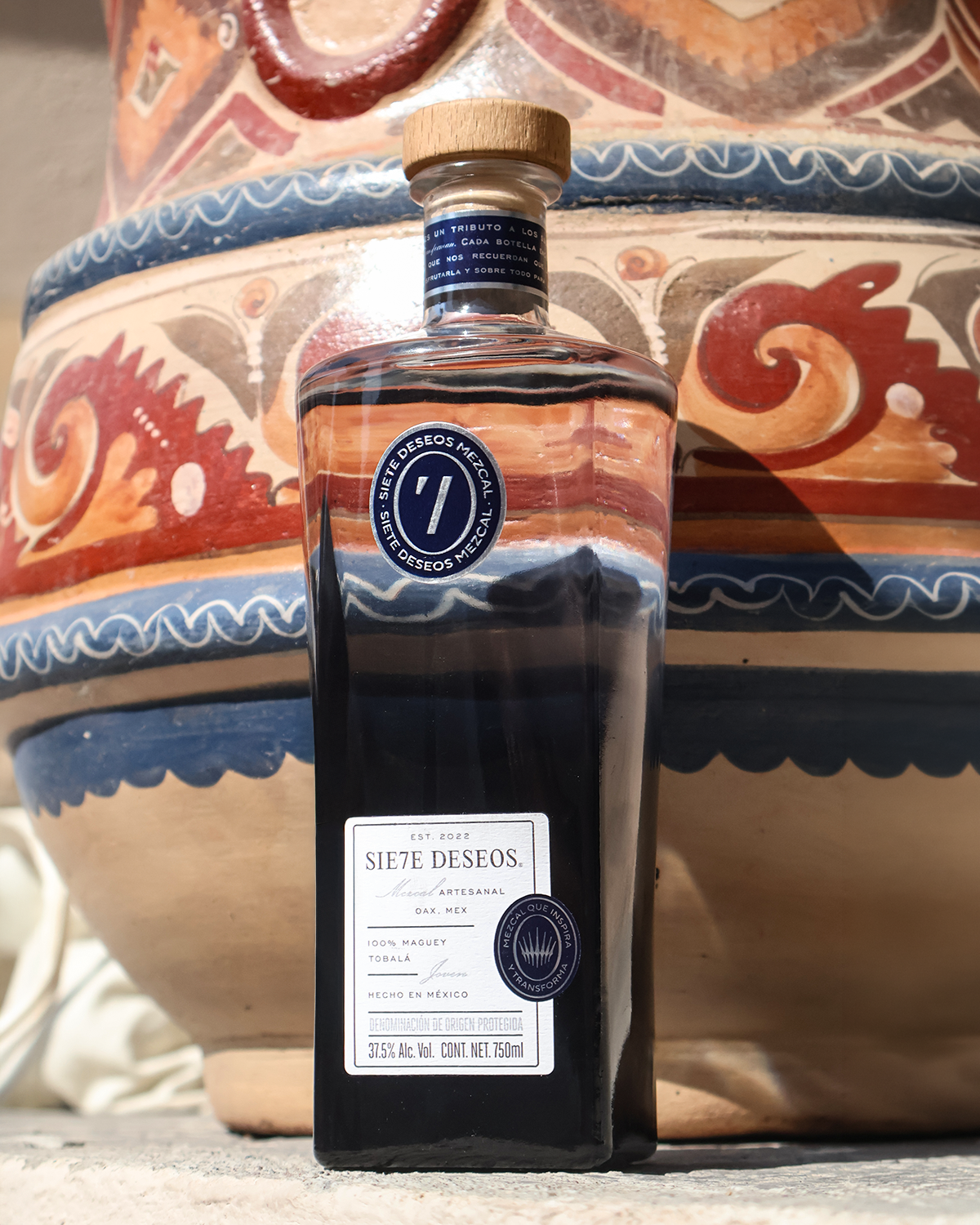 Botella Mezcal SIE7E DESEOS Tobalá